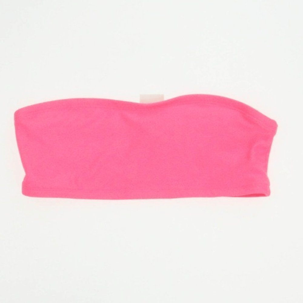 Art Class Girls Size 14/16 Bandeau Bikini Top Solid Hot Pink Strapless Swimsuit